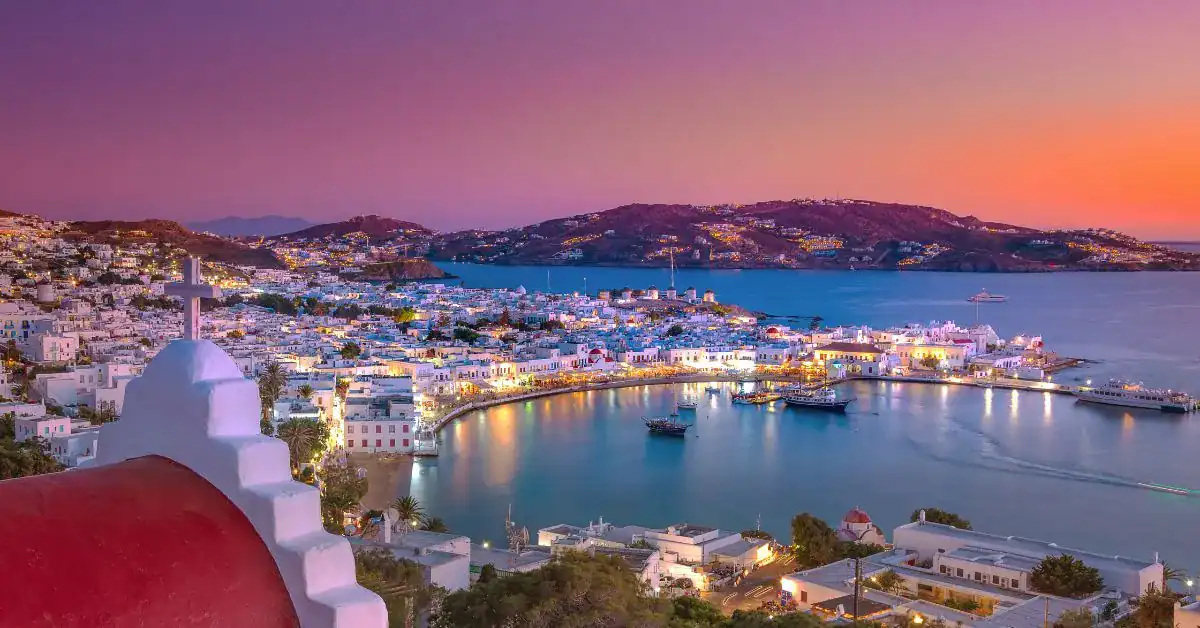Panoramiki thea tis choras tis mykonoy